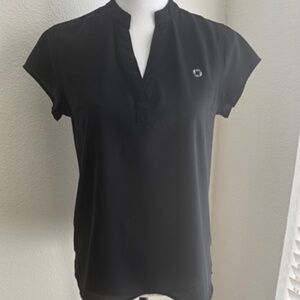 Lands’ End Black Women's Top with Chase Logo Black Size 2P Pre-Loved